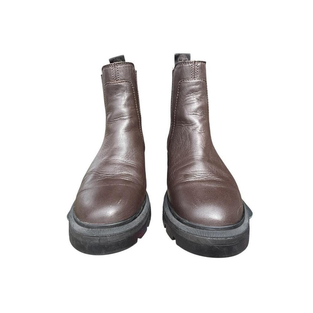 Timberland Cortina Valley Brown Leather Chelsea Boot Women US size 9 - Picture 3 of 6